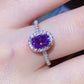 *APP EXCLUSIVE* 925 Sterling Silver 1 Carat Purple Moissanite Ring