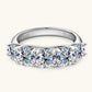 * APP EXCLUSIVE* 1 Carat Moissanite 925 Sterling Silver Half-Eternity Ring