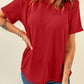 *APP EXCLUSIVE* Round Neck Cuffed Short Sleeve Tee