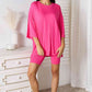 *APP EXCLUSIVE*x Soft Rayon Three-Quarter Sleeve Top and Shorts Set