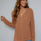 *APP EXCLUSIVE* Dropped Shoulder High-Low Waffle-Knit Top