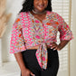 *APP EXCLUSIVE* Tie Hem V-Neck Three-Quarter Sleeve Blouse
