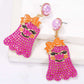 *APP EXCLUSIVE* Smiling Ghost Shape Synthetic Pearl Earrings