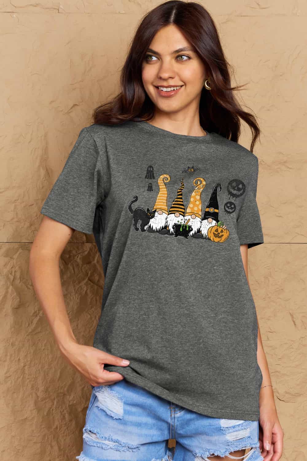 *APP EXCLUSIVE* Halloween Gnome Graphic Cotton Tee