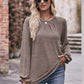 * APP EXCLUSIVE* Long Flounce Sleeve Round Neck Blouse