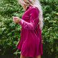 Collared Neck Buttoned Dress