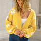 *App Exclusive* Floral Open Front Fuzzy Cardigan