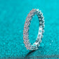 Moissanite Rhodium-Plated Ring
