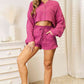 *APP EXCLUSIVE* Buttoned Long Sleeve Top and Shorts Set