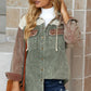 *App Exclusive* Snap Front Hooded Corduroy Shacket