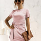 *APP EXCLUSIVE* Cuffed Sleeve Side Tie Dress