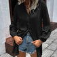 *APP EXCLUSIVE* Notched Neck Balloon Sleeve Shirt