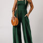 *APP EXCLUSIVE* Smocked Square Neck Wide Leg Jumpsuit with Pockets