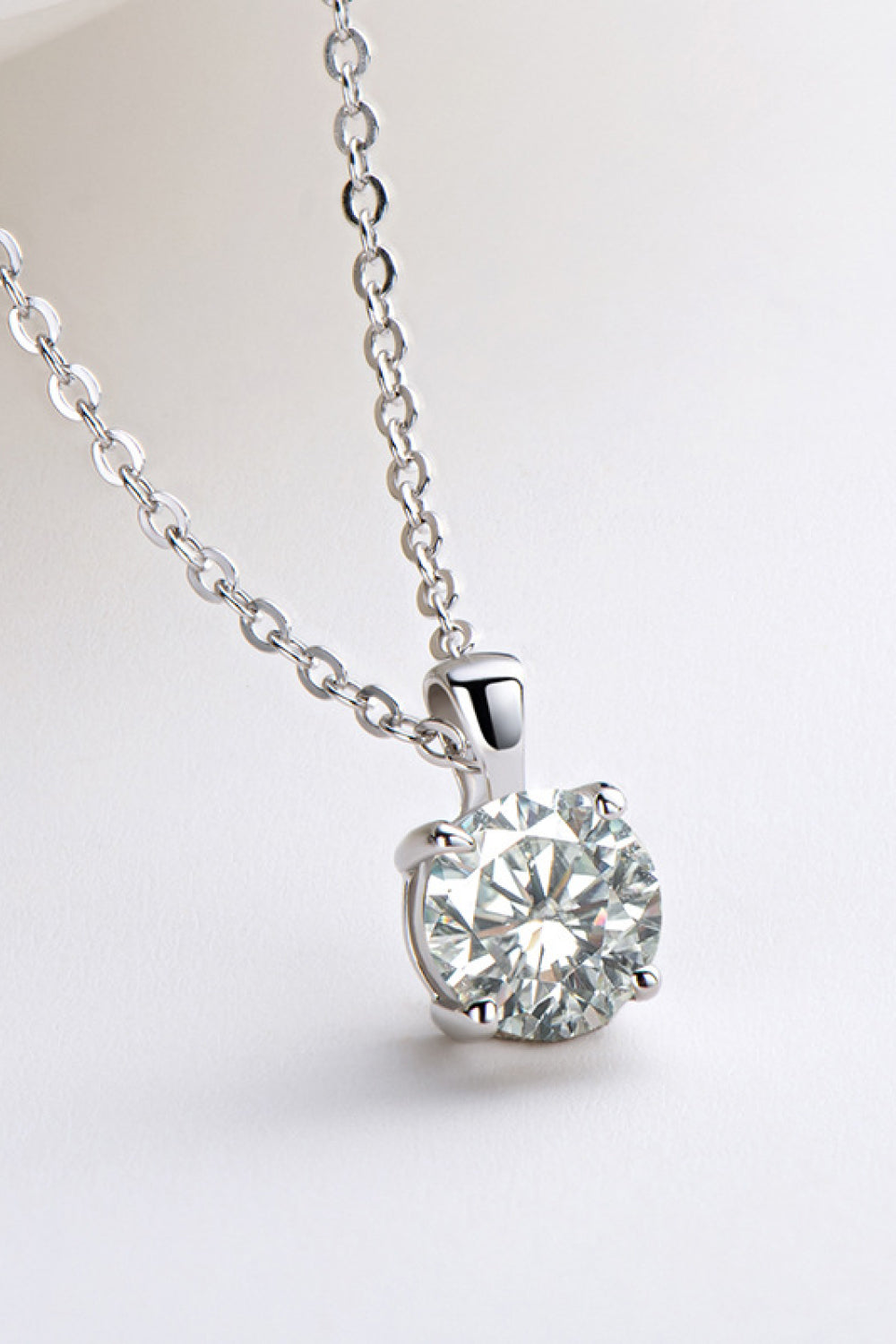 *APP EXCLUSIVE* 925 Sterling Silver 1 Carat Moissanite Chain-Link Necklace