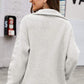 *App Exclusive* Half Zip Mixed Knit Collared Sweater