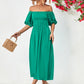 *APP EXCLUSIVE* Off-Shoulder Balloon Sleeve Midi Dress