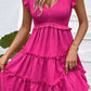 *APP EXCLUSIVE* Smocked Frill Trim Deep V Dress