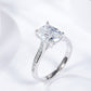 *APP EXCLUSIVE* 3 Carat Moissanite Platinum-Plated Side Stone Ring