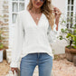 * APP EXCLUSIVE* Eyelet Lace Trim Flounce Sleeve Blouse