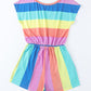 *APP EXCLUSIVE* Multicolored Stripe Round Neck Romper
