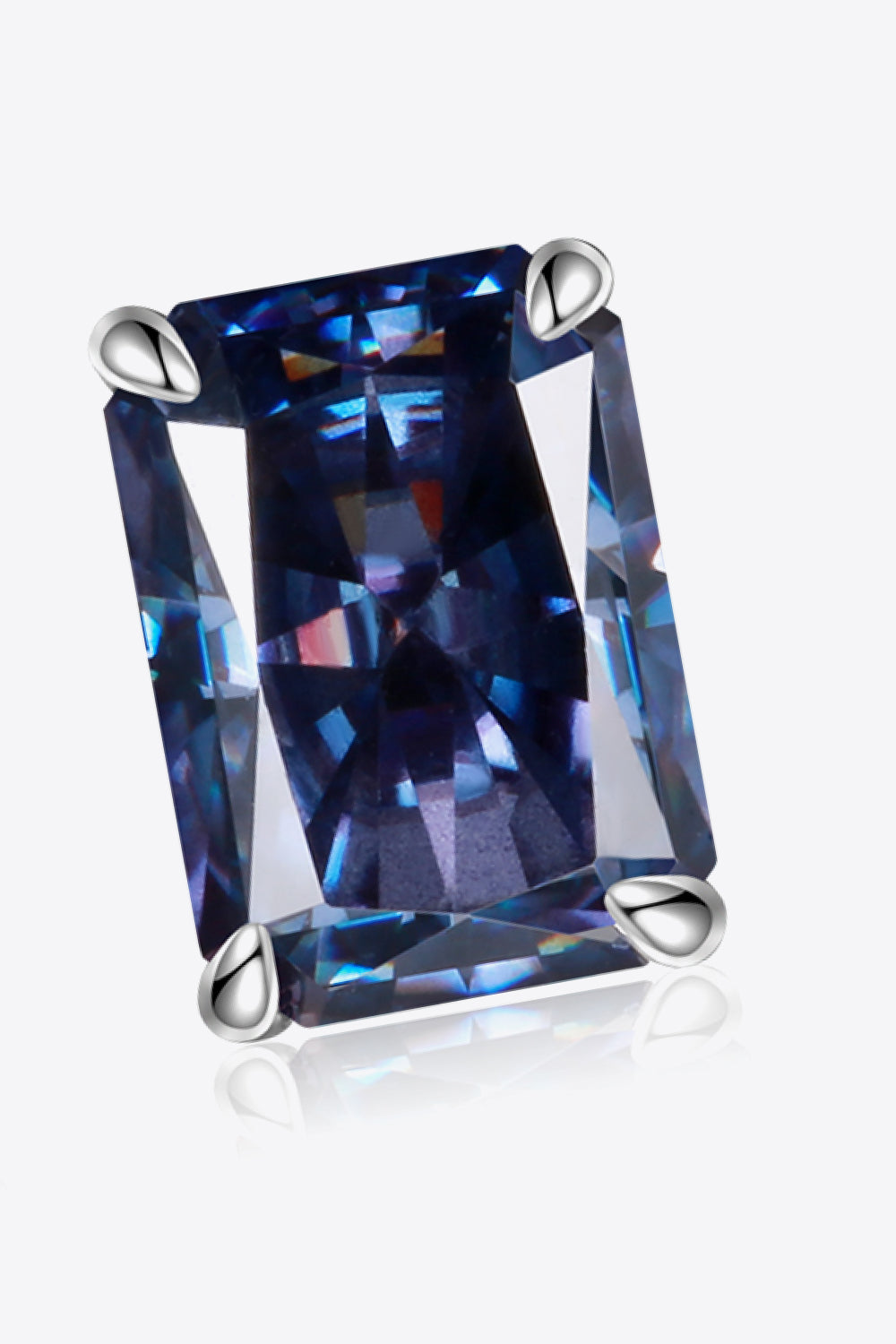 *APP EXCLUSIVE* 2 Carat Rectangle Moissanite 4-Prong Stud Earrings
