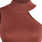 *APP EXCLUSIVE* Asymmetrical Sleeveless Rib-Knit Top