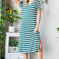 *APP EXCLUSIVE* Striped Vneck Side Slit Maxi Dress
