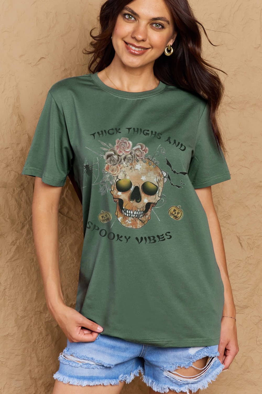 *APP EXCLUSIVE* THICK THIGHS AND SPOOKY VIBES Graphic Cotton T-Shirt