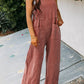*APP EXCLUSIVE* Wide Leg Front Pocket Jumpsuit