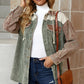 *App Exclusive* Snap Front Hooded Corduroy Shacket