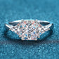 *APP EXCLUSIVE* 3 Carat Moissanite 925 Sterling Silver Rhodium-Plated Ring