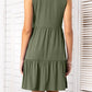 *APP EXCLUSIVE* Button Scoop Neck Sleeveless Tiered Dress