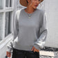 *APP EXCLUSIVE* Lace Detail Cutout Long Sleeve Pullover Sweater