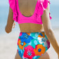 *APP EXCLUSIVE* Cropped Swim Top and Floral Bottoms Set