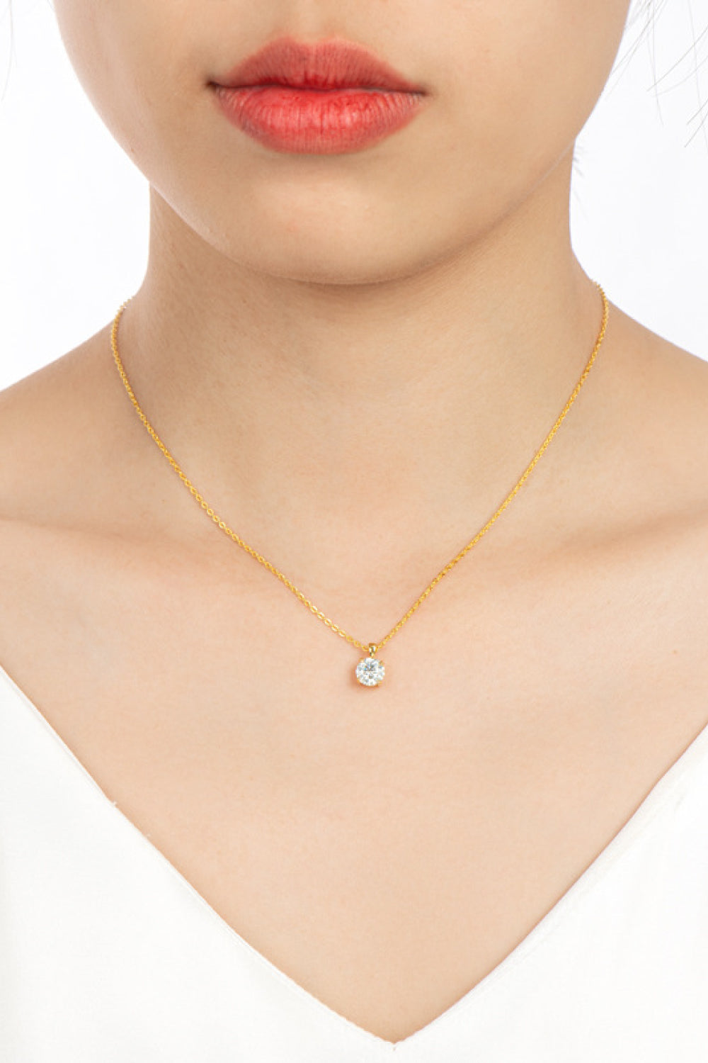 *APP EXCLUSIVE* 925 Sterling Silver 1 Carat Moissanite Chain-Link Necklace