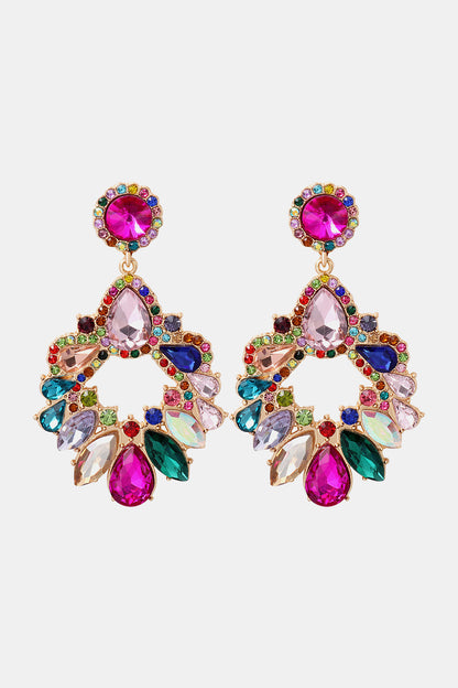 *APP EXCLUSIVE* Bejeweled Glass Stone Dangle Earrings