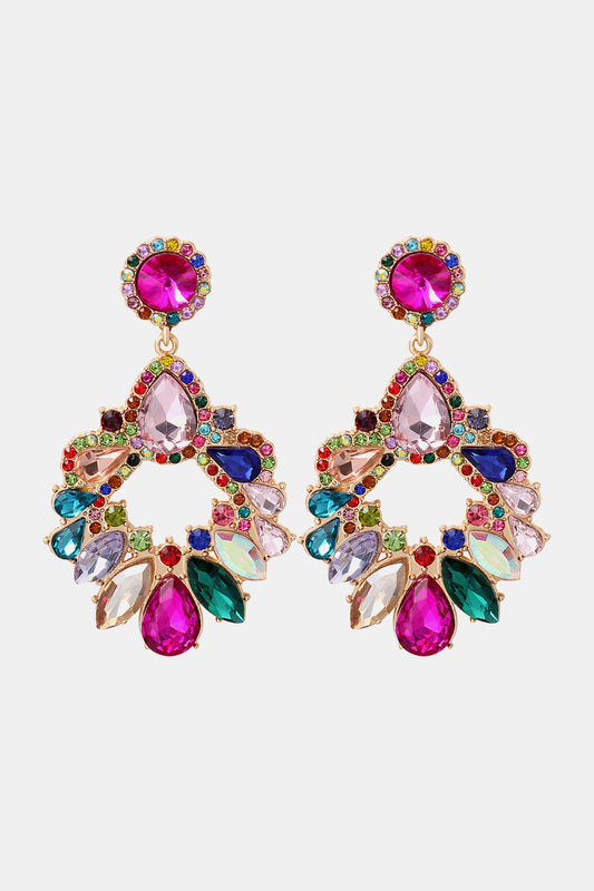 *APP EXCLUSIVE* Bejeweled Glass Stone Dangle Earrings