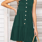 *APP EXCLUSIVE* Button Scoop Neck Sleeveless Tiered Dress