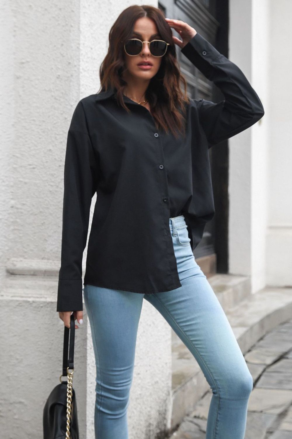 *APP EXCLUSIVE* Dropped Shoulder Longline Shirt
