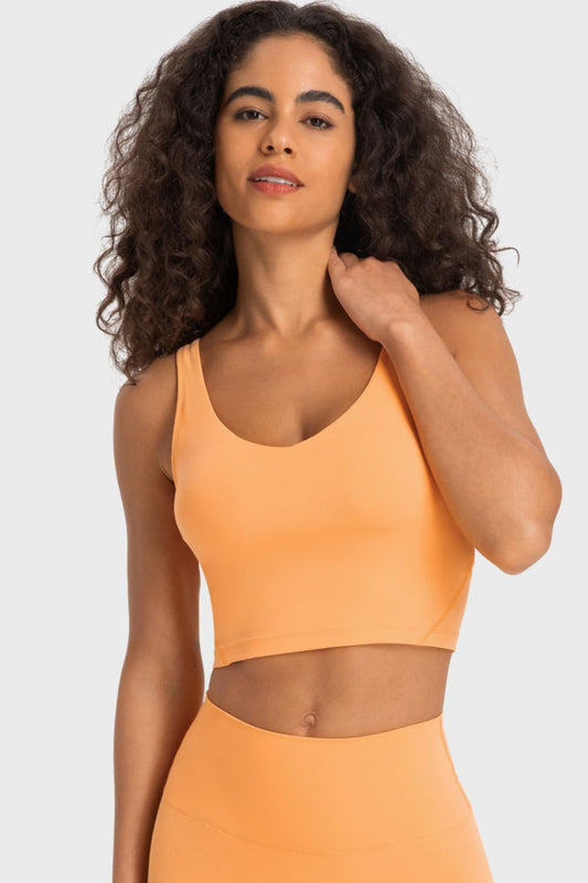 *APP EXCLUSIVE* Deep Vneck Crop Sports Bra