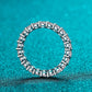 Moissanite Rhodium-Plated Ring