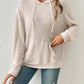 *APP EXCLUSIVE* Ribbed Dropped Shoulder Drawstring Hoodie
