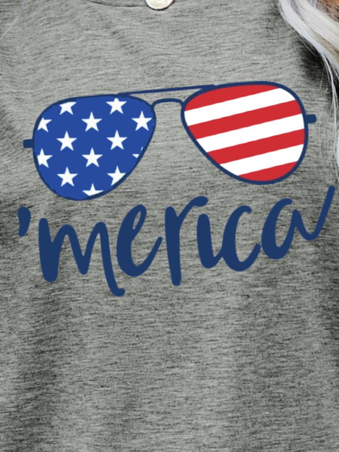 *APP EXCLUSIVE* US Flag Glasses Graphic Tee