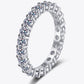 Moissanite Rhodium-Plated Ring