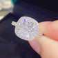 *APP EXCLUSIVE* 3 Carat Moissanite 925 Sterling Silver Square Ring