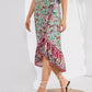 *APP EXCLUSIVE* Wrap Flounce Hem Midi Skirt
