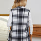 *APP EXCLUSIVE* Plaid Open Front Vest