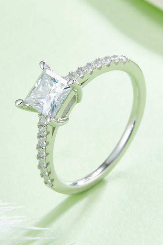 *APP EXCLUSIVE* 1.21 Carat Moissanite 925 Sterling Silver Side Stone Ring