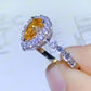 *APP EXCLUSIVE* 1 Carat Moissanite Contrast Teardrop Ring
