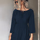 *APP EXCLUSIVE* Tie Neck Flare Sleeve Mini Dress